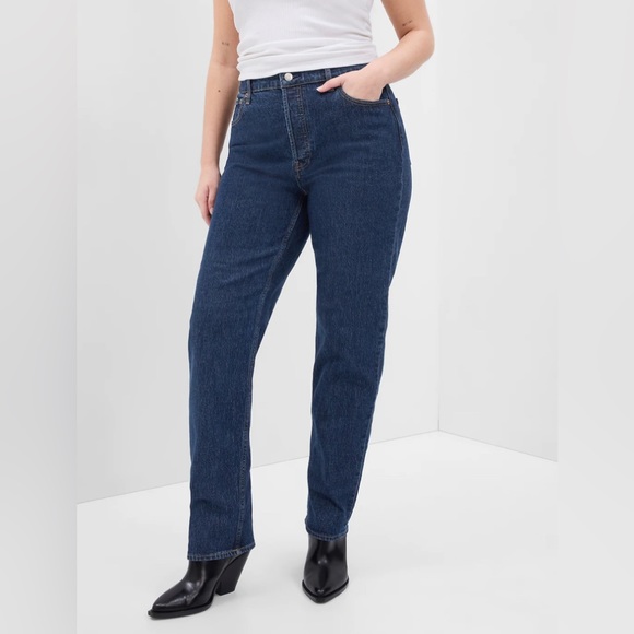 NWT Gap High Rise Cheeky Straight Jeans Size 29/8 Long - Picture 11 of 13